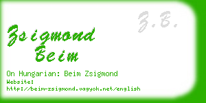 zsigmond beim business card